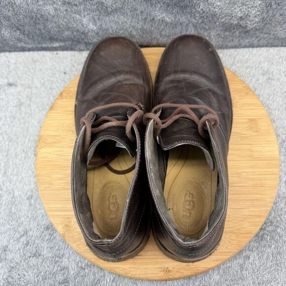 UGG Shoes Mens Size 10.5 Brown Leather Chukka Casual Sneakers Lace Up 3275 main image 6